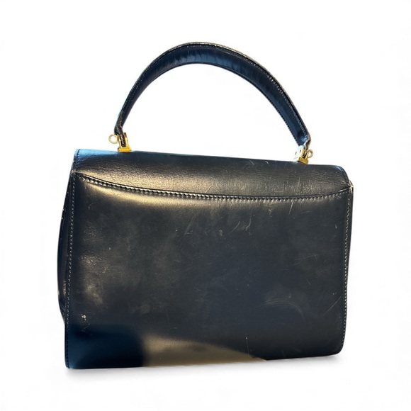 Vintage Bally Black Leather Top Handle Bag - Picture 5 of 12